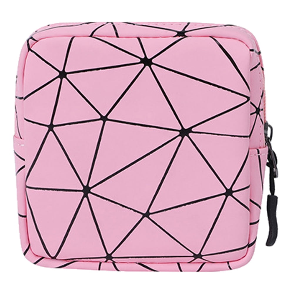 Small Tampon Bag Sanitary Pads Bags for Teen Girls Women Ladiespink