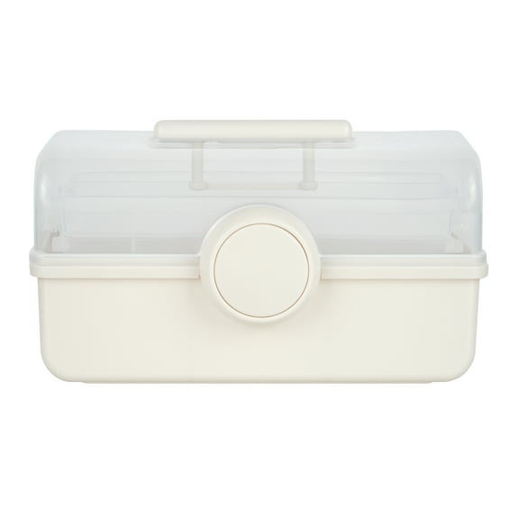 Small Taupe Storage Box by Artist's Loft - Plastic Organizer Container with Handle  Ideal for Art - Craft - and Office Supply Storage - 12 Pack