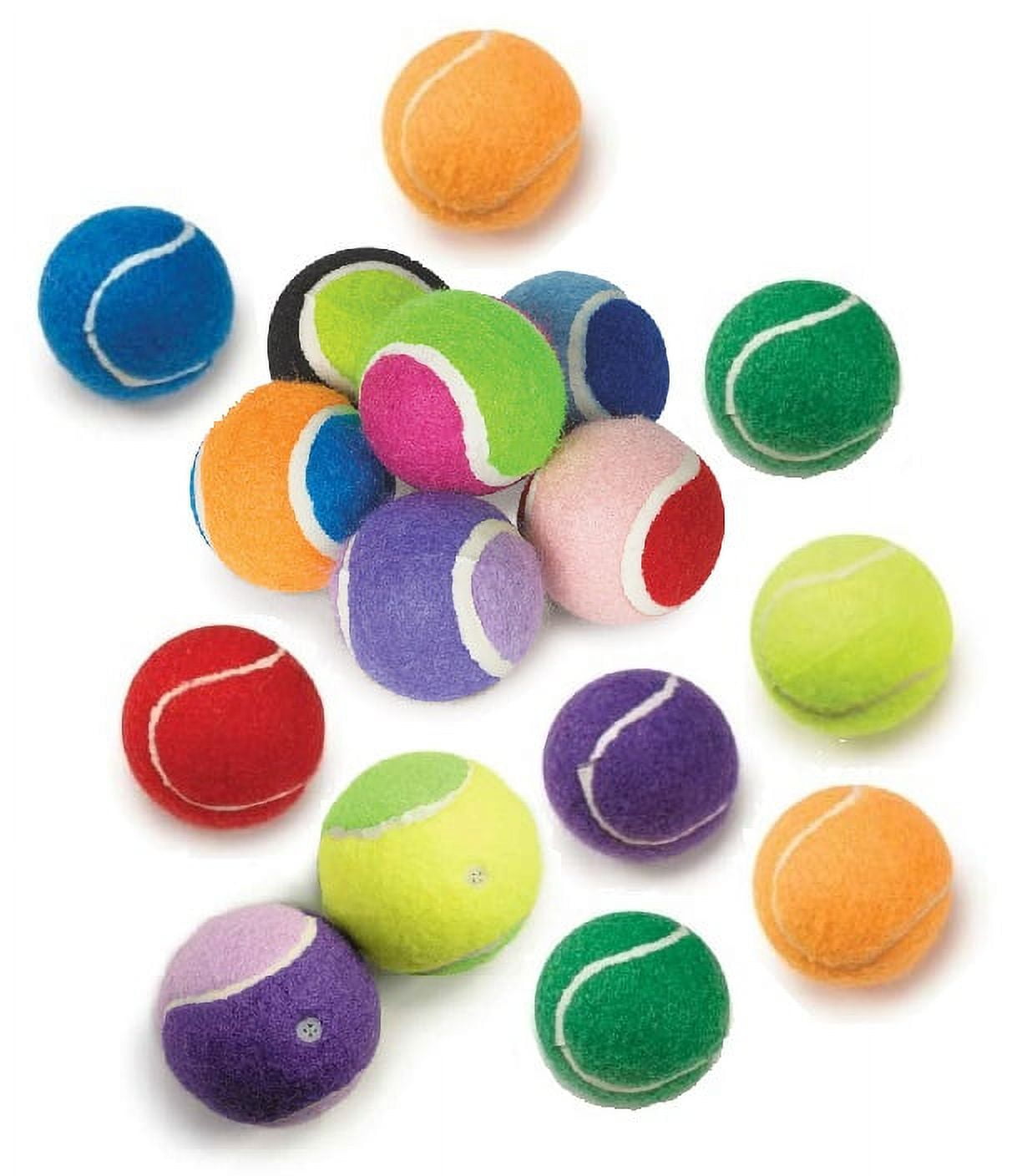 Small Tennis Ball Dog Toys Smaller Breed Puppies Bright Assorted Colors 2" Bulk (10 Balls)