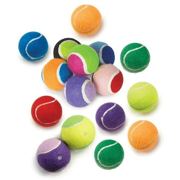 Small Tennis Ball Dog Toys Smaller Breed Puppies Bright Assorted Colors 2" Bulk (5 Balls)