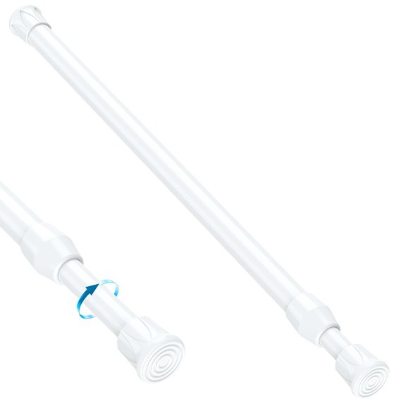 Small Tension Curtain Rod Short Curtain Rods No Drilling,Loaded Expandable Spring Curtain Rods for Windows,Kitchen,Closet,Cupboard,Door,Bookshelf