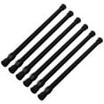 thumbnail image 1 of Small Tension Rods for Cabinets Cupboard Bars for RV Closets Refrigerator, Spring Rods 11.8 to 19.6 Inches, 6 Packs (Black), 1 of 6