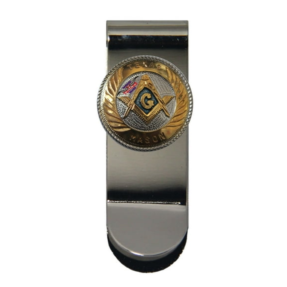 Small Texas Mason's Badge Money Clip 1"