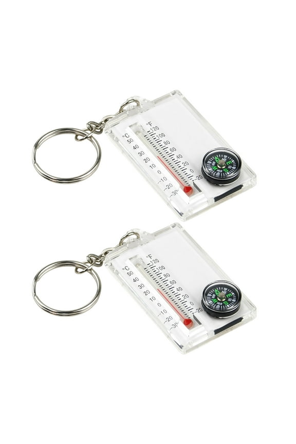 Small Thermometers Compasses Keychain Survival Thermometers Compasses Keychain Guiding Compasses Thermometers Keyring