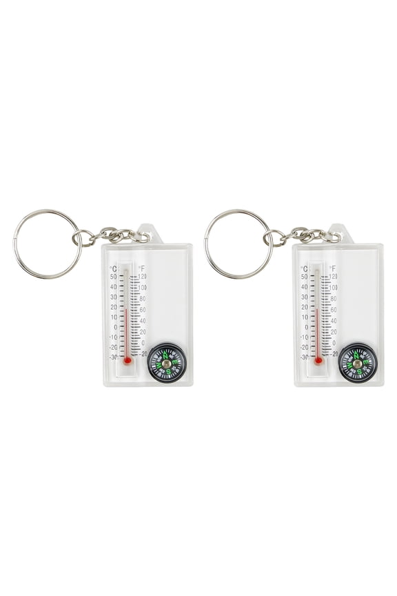 Small Thermometers Compasses Keychain Survival Thermometers Compasses Keychain Guiding Compasses Thermometers Keyring