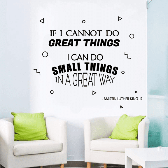 Small Things In A Great Way Quote Positive Life Motivation Inspiration Quotes Saying Wall Art Sticker Designs Vinyl Stickers For Home House Walls Rooms Windows Bedroom Decoration Size (8x10 inch)