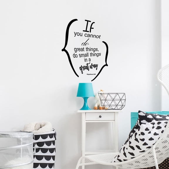 Do Small Things In A Great Way Quote Positive Life Motivation Inspiration Quotes Saying Wall Art Sticker Designs Vinyl Stickers For Home House Walls Rooms Windows Bedroom Decoration Size (10x8 inch)