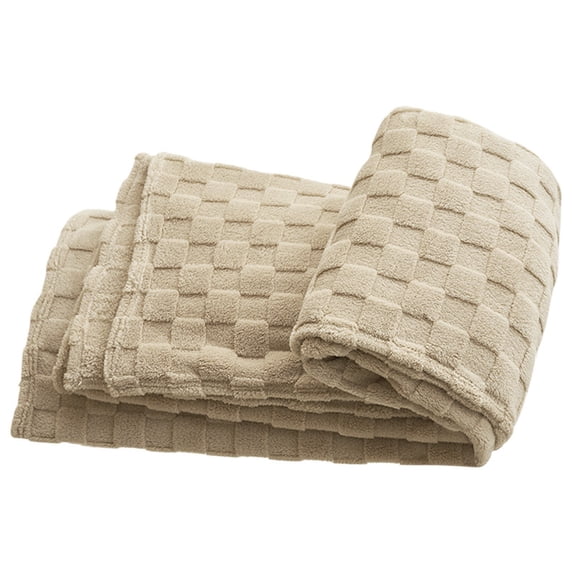 Small Throw Blanket Throw Blanket Soft Checkered Fleece Blanket 70X100Cm Cozy Small Blanket for Couch Bed Chair Home Decor