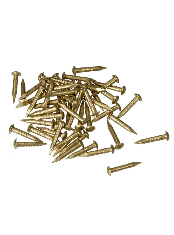Small Tiny Brass Nails 1.5x10mm for DIY Decorative Pictures Wooden Boxes Household Accessories, 50pcs