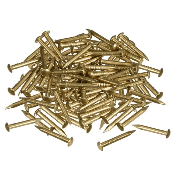 Uxcell Small Tiny Brass Nails for DIY Pictures Wooden Boxes Household Accessories 1.5x12mm