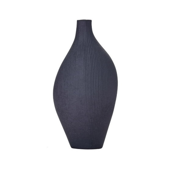 Small Tiny Ceramic Flower Vases, Black Decorative Vase for Gfit Living Room, Table, Home, Wedding Centerpiece , 15x7.5cm for Birthday Thanksgiving Halloween Christmas