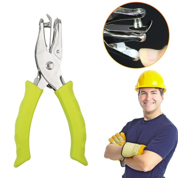 Small Tiny Shaped Circle Metal Single Handheld Hole Paper Punch Punchers With Soft Handled For Tags Clothing