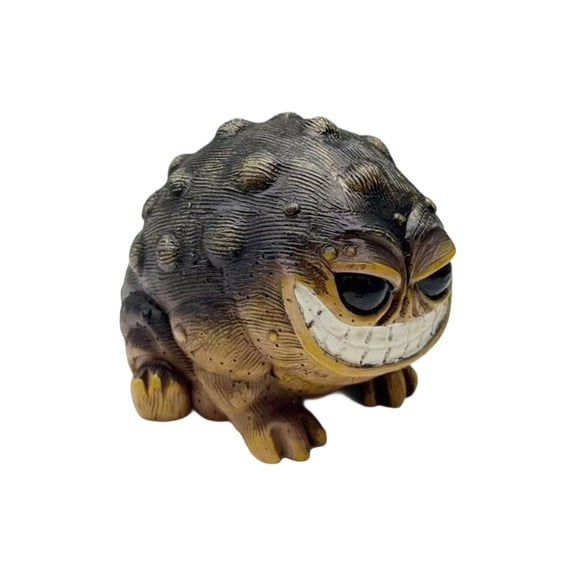 Small Toads Figurine Decorative Resins Craft Smiling Frogs Statue Gift For Nature Lover Home Office Garden Decors Gift