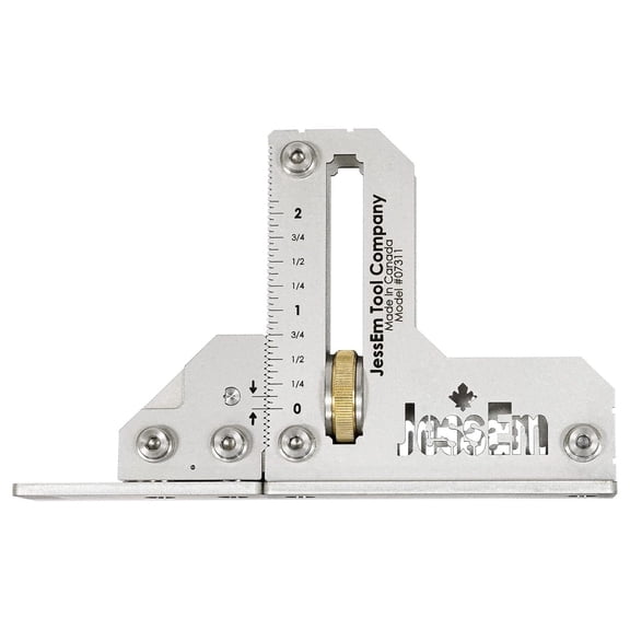 Small Tool Setting Gauge Precision Height & Depth Measuring Tool for Router Tables, Table Saws & More Easy-Read Scale Made of 14 Gauge Stainless Steel - Made In Canada