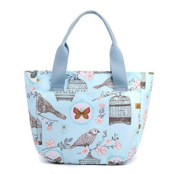 Small Top-handle bag Women‘s Shoulder Bag Ladies Nylon Tote Light Handbags Floral Pattern Tote Bags Beach Purse Bolsa Feminina