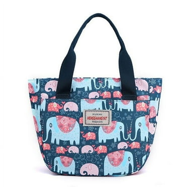 Small Top-handle bag Women‘s Shoulder Bag Ladies Nylon Tote Light Handbags Floral Pattern Tote Bags Beach Purse Bolsa Feminina