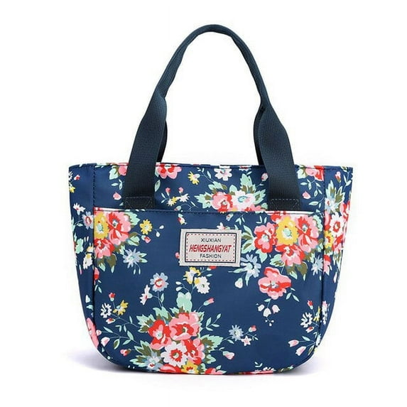 Small Top-Handle Women‘s Shoulder Bag Ladies Nylon Tote Light Handbags Floral Pattern Tote Beach Purse Bolsa Feminina