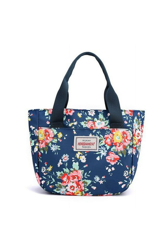 Small Top-Handle Women‘s Shoulder Bag Ladies Nylon Tote Light Handbags Floral Pattern Tote Beach Purse Bolsa Feminina