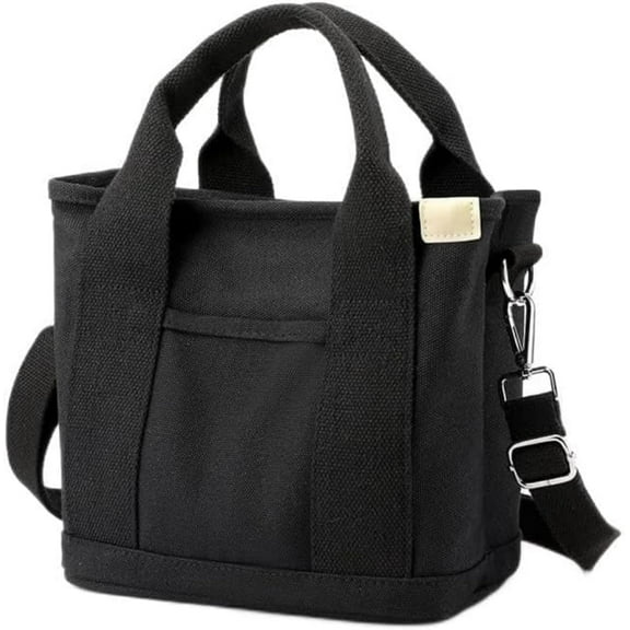 Small Tote Bag with Zipper, 2024 Canvas Multi-Pocket Crossbody Bag Shoulder Bag Satchel Hobo Bag Messenger Bag