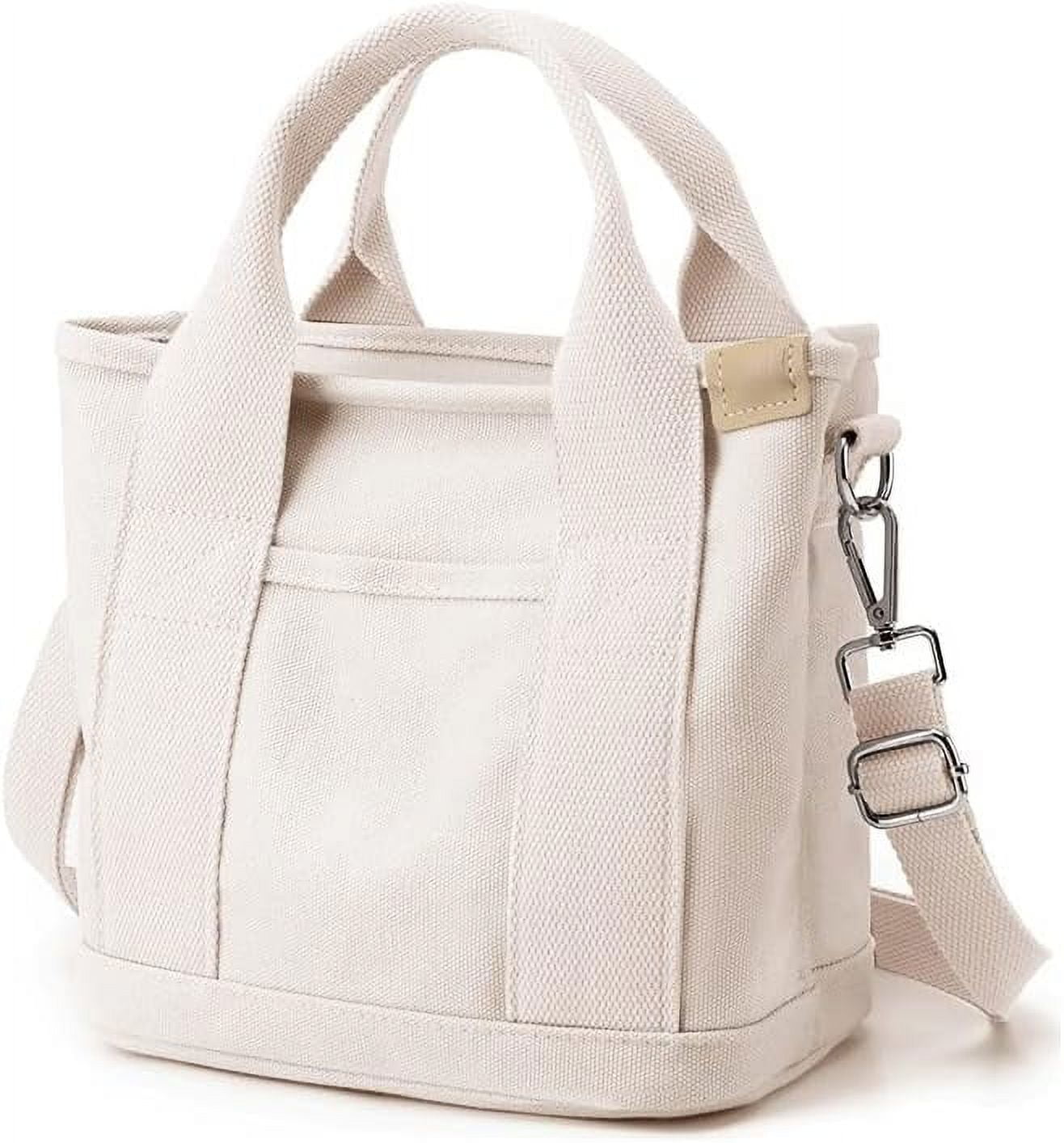 Small Tote Bag with Zipper Tote Bag for Women Canvas Crossbody Bag Shoulder Bag Satchel Hobo Bag Messenger Bag 2024