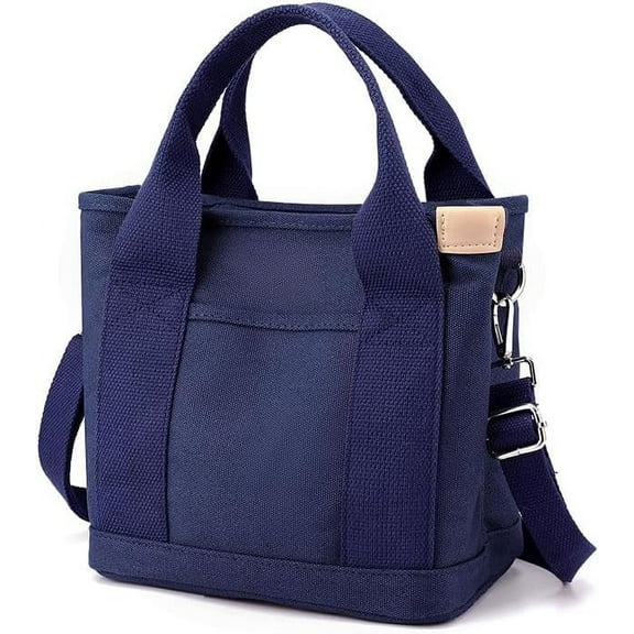 Small Tote Bag with Zipper Tote Bag for Women Canvas Crossbody Bag Shoulder Bag Satchel