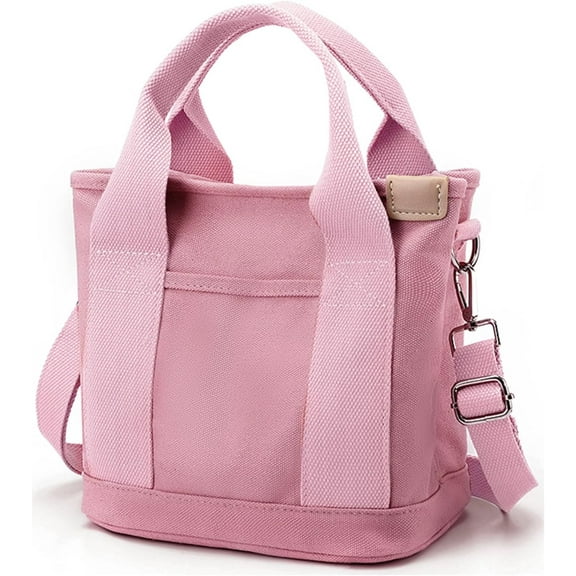 Small Tote Bag with Zipper Tote Bag for Women Canvas Crossbody Bag Shoulder Bag Satchel