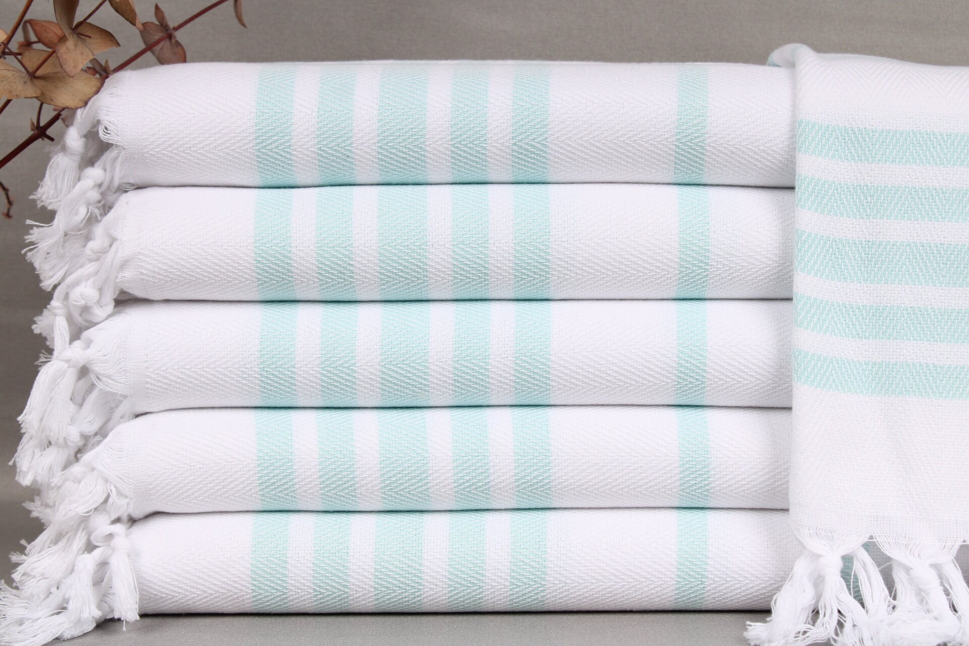 Small Towel, Turkish Towel, Mint Napkin, Chevron Napkin, 24x36 Inches