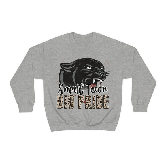 Small Town Big Pride Women's Panther Vintage Mascot School Spirit Unisex Sweatshirt
