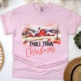 thumbnail image 1 of Small Town Christmas Barn Shirt | Rustic Country Holiday T-Shirt, Light Pink, Size 2XL, 1 of 6