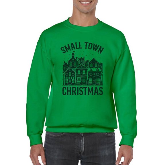 Small Town Christmas Cozy Holiday Men's Sweatshirt
