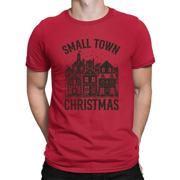 Small Town Christmas Cozy Holiday T-shirt Men's
