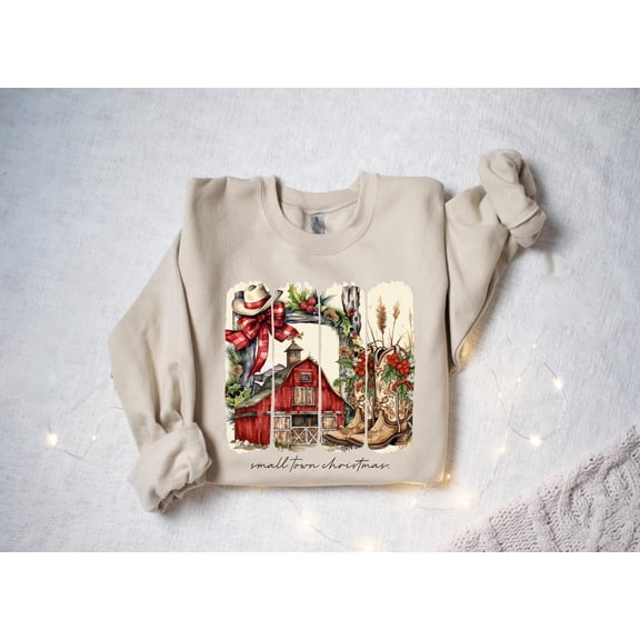 Small Town Christmas Sweatshirt, Christmas Sweatshirt, Country Christmas Shirt, Christmas Sweater