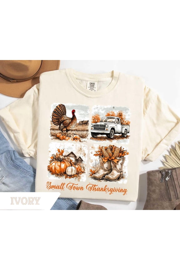 Small Town Fall Autumn Farmer Country Girl T-Shirt All Size S-3XL