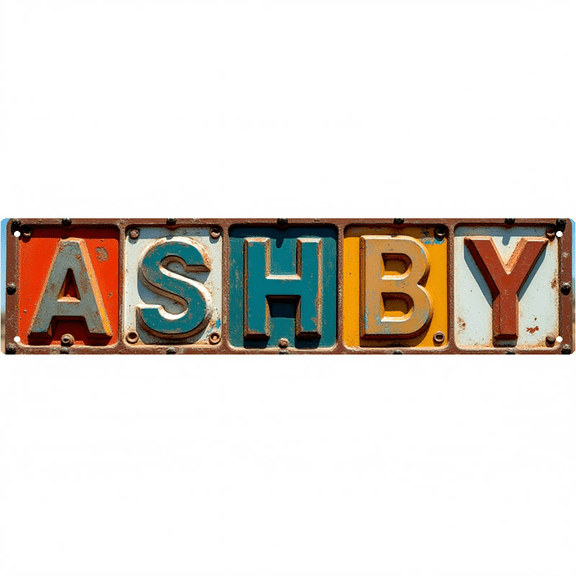 Small Town Street Tin Sign 16*4 Inch ASHBY Wall Decor for Bedroom Garage Patio Vintage Decor