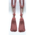 thumbnail image 1 of Small Traditional Chainette Curtain & Drapery Tassel Tieback, Tassel Length 5 3/4" (14.5cm), 30" Spread (76cm) # ECTB,, Hibiscus Pink #45 (Red Pink, Light Red) Sold Individually, 1 of 2