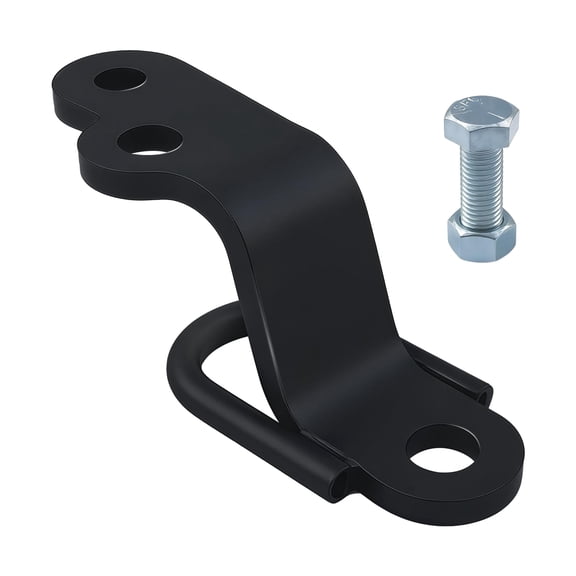 Small Trailer Hookup Bracket for ATV and UTV Use, 21.5 x 11 x 8.5 cm Three Way Receiver Hitch Adapter, Black Metal Curved Rear Mount