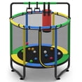 thumbnail image 1 of 55” Toddler Trampoline for Kids with Enclosure, Kids Trampoline, SEGMART Indoor Trampoline, Small Trampolines for Kids, Mini Trampoline with Sandbag, Rings, Ocean Balls, Gifts for Boys, Girls, 1 of 7