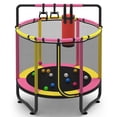thumbnail image 1 of 55” Toddler Trampoline for Kids with Enclosure, Kids Trampoline, SEGMART Indoor Trampoline, Small Trampolines for Kids, Mini Trampoline with Sandbag, Rings, Ocean Balls, Gifts for Boys, Girls, 1 of 7