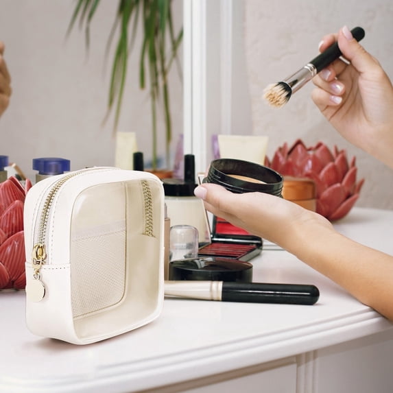 Versatile Cosmetic Bag Small Transparent Makeup Organizer Ideal for Everyday Use Mini Makeup Storage for Wallet or Car