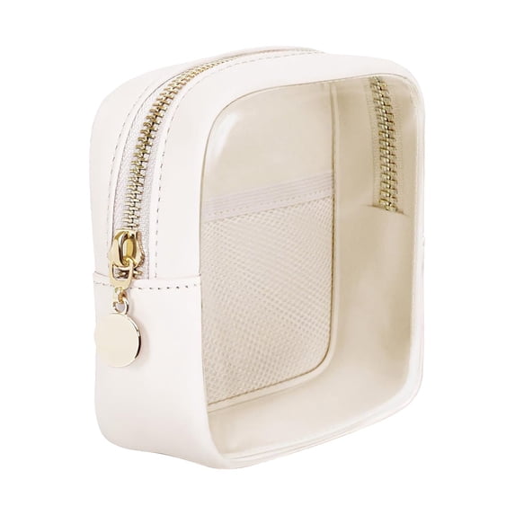 Small Transparent Makeup Bag - Mini Cosmetic Bag for Daily Use Ideal for Wallet and Car Organization by Women