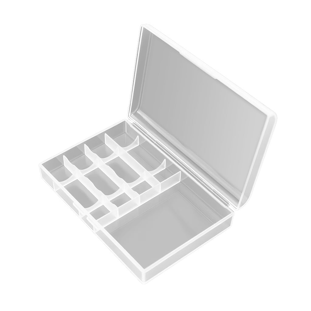 Small Transparent Storage Box Clear Plastic Battery Case Home Container ...