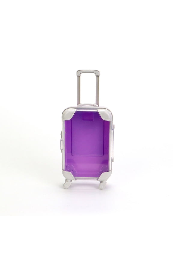 Small Transparent Suitcase | Mini Travel Luggage | Clear Storage Organizer for Home & Office | Compact Carry-On with Wheels | Simulation Puzzle Case for Kids & Adults