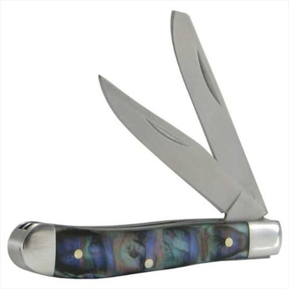 Small Trapper with Purple and Abalone Handle