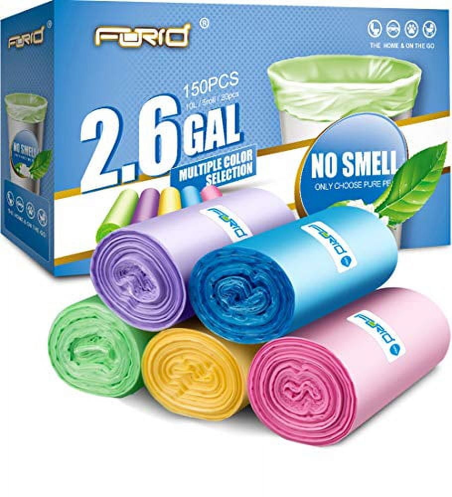 220 Count Small Trash Bags, 2.6 Gallon Bathroom Garbage Bags Unscented  Clear Can Liners for Kitchen, Bedroom and Office, (10 Liter)