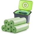 thumbnail image 1 of Small Trash Bags 2.6 Gallon - Bathroom Garbage Bag Biodegradable Kitchen Trash Can Liners Compostable Trash Bin Bags Plastic White Wastebasket Liners Mini Clear Trashbags for Office Dorm Bedroom Car, 1 of 7
