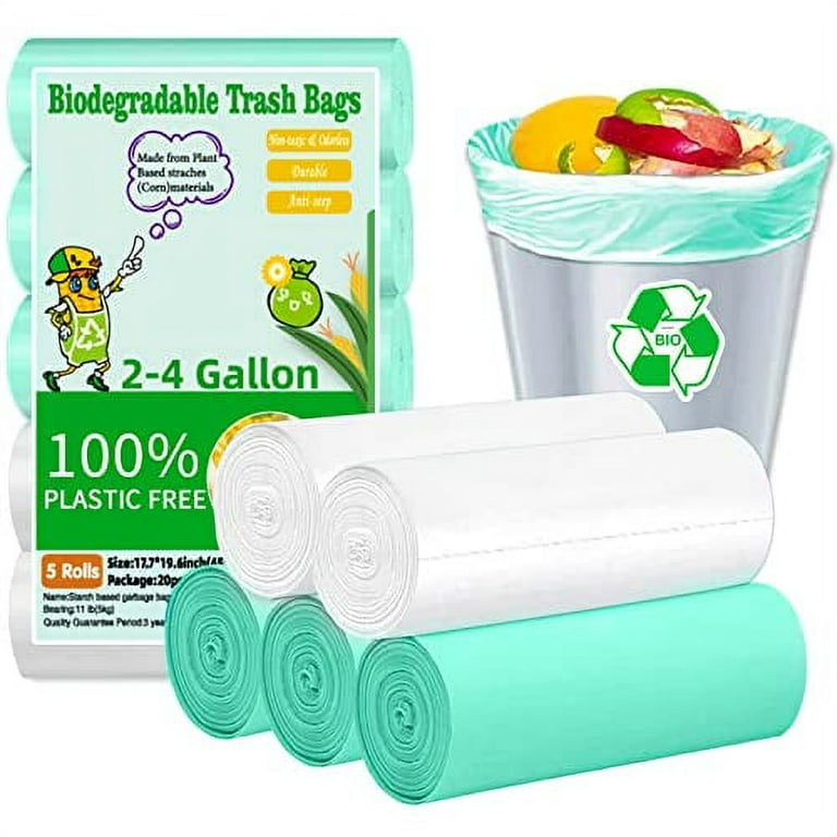 FORID Small Bathroom Trash Bags - 2.6 Gallon Colored Garbage Bags 250  Counts 10 Liter Unscented Waste Can Liners Wastebasket Liner For Home  Office