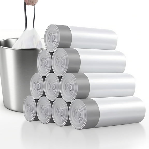 4 Gallon Small Trash Bags, 200 Count Unscented Drawstring Garbage Bags for Bathroom Bedroom Office & Car Wastebasket