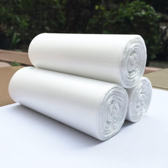 Small Trash Bags, Clear, 150 Counts/ 3 Rolls