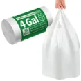thumbnail image 1 of Small Trash Bags with Handles (1.2/2/2.6/3/4/5/6/8/13 Gallon) - Ocean Plastic Upcycling - Plastic Garbage Bags, Can Bin & Waste Basket Liner for Kitchen, Bathroom, Office and Pets, 1 of 7