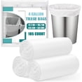 thumbnail image 1 of Small Trash Bags 4 Gallon - 105 Count 4 Gallon Trash Bag, Unscented Small Garbage Bags Bathroom Trash Bags, White 4 Gal Small Trash Can Liners, 1 of 6